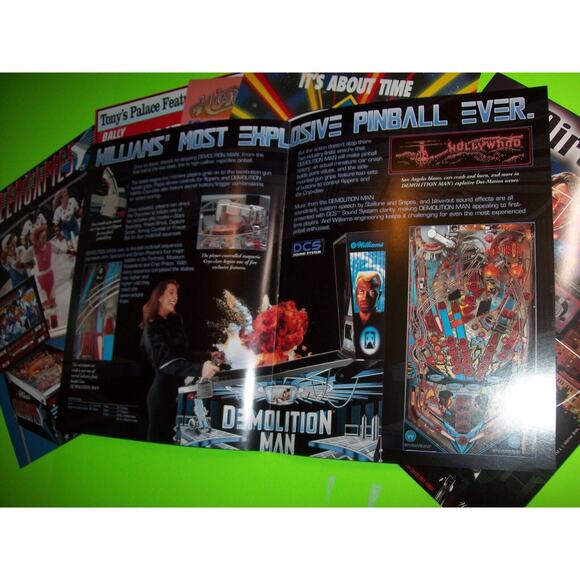 Lot Of (6) Original NOS Pinball FLYERS Doctor Who Dirty Harry Hurricane Set #33 - Picture 3 of 5